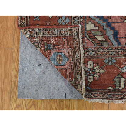 Antique Wool Hand Knotted Rug Red Terracotta Red 8.7X12.0 -O080052