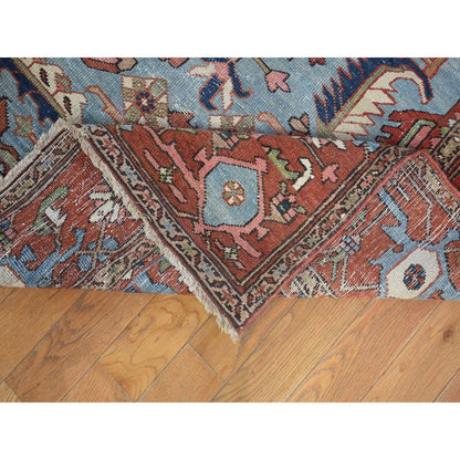 Antique Wool Hand Knotted Rug Red Terracotta Red 8.7X12.0 -O080052