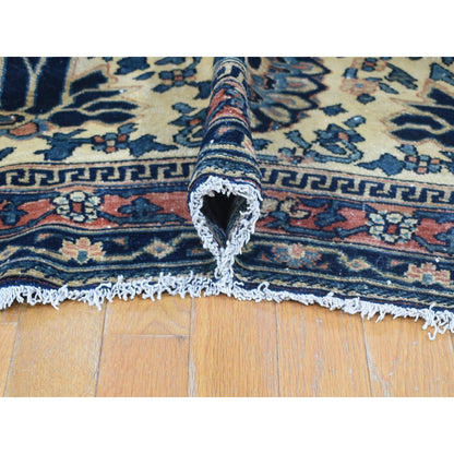 Antique Wool Hand Knotted Rug Ivory Ivory 14.3X15.7 -O080055
