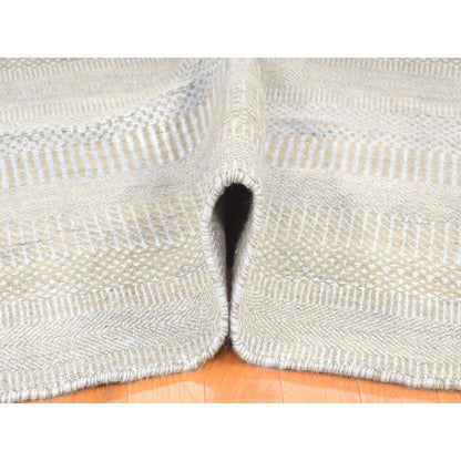 Modern and Contemporary Wool & Silk Hand Knotted Rug Grey No Border 8.1X9.10 -O080065