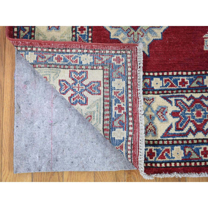 Kazak Wool Hand Knotted Rug Red Ivory 5.3X7.1 -O080083