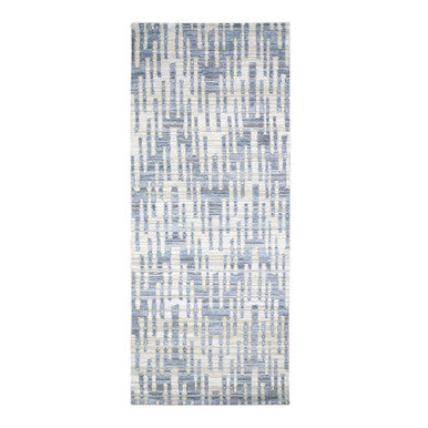 Modern and Contemporary Wool & Silk Hand Knotted Rug Grey No Border 4.0X10.3 -O080088