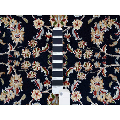Fine Oriental Wool Hand Knotted Rug Blue Ivory 2.8X9.10 -O080089