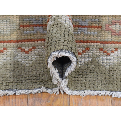 Antique Wool Hand Knotted Rug Beige Beige 8.7X14.10 -O080099