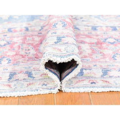 Overdyed & Vintage Wool Hand Knotted Rug Blue Red 10.0X12.10 -O080139