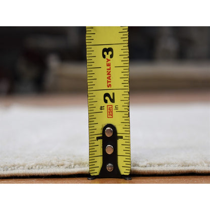 Oushak And Peshawar Wool Hand Knotted Rug Ivory No Border 3.9X5.8 -O080156