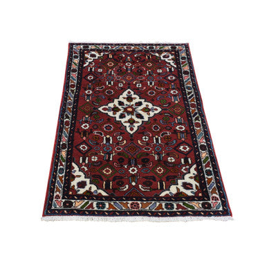 Persian Wool Hand Knotted Rug Red Ivory 3.4X5.5 -O080181