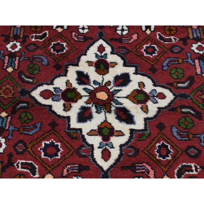 Persian Wool Hand Knotted Rug Red Ivory 3.4X5.5 -O080181