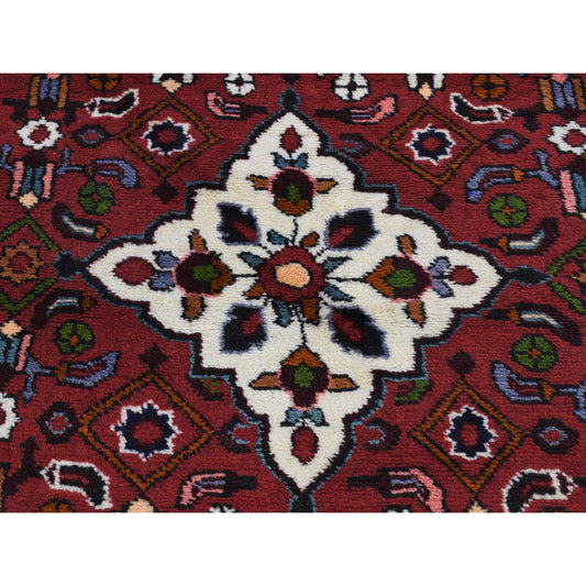 Persian Wool Hand Knotted Rug Red Ivory 3.4X5.5 -O080181