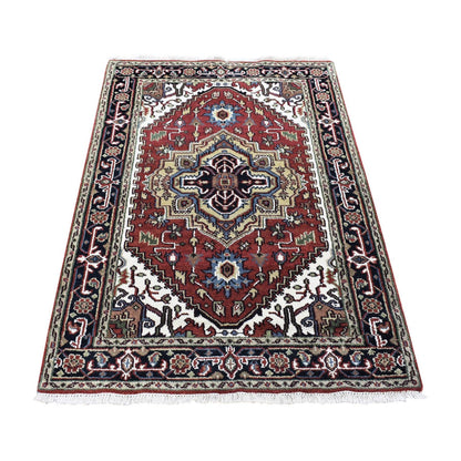 Heriz Wool Hand Knotted Rug Red 3.10x6.1 -O080186