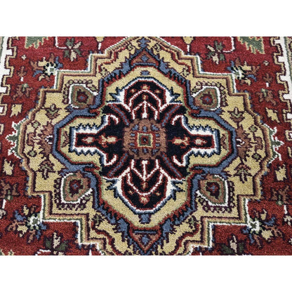 Heriz Wool Hand Knotted Rug Red 3.10x6.1 -O080186