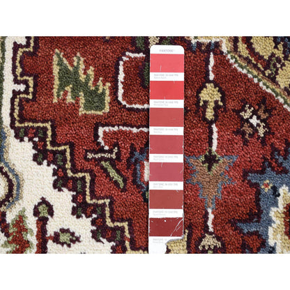 Heriz Wool Hand Knotted Rug Red 3.10x6.1 -O080186