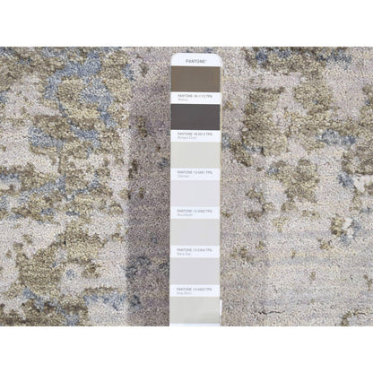Modern and Contemporary Wool Hand Knotted Rug Grey No Border 2.6X12.1 -O080190