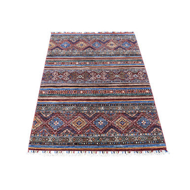 Kazak Wool Hand Knotted Rug Red No Border 3.5X5.0 -O080212