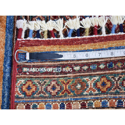 Kazak Wool Hand Knotted Rug Red No Border 3.5X5.0 -O080212