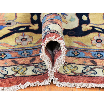 Heriz Wool Hand Knotted Rug Red Yellow 12.0X14.10 -O080223