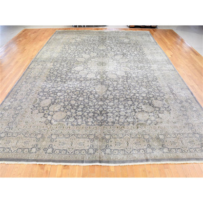 Persian Wool Hand Knotted Rug Grey Gray 12.5X19.4 -O080226