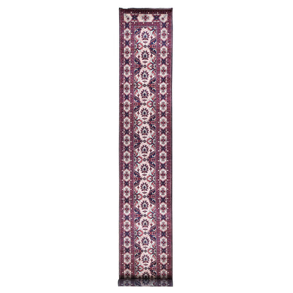 Tribal & Geometric Wool Hand Knotted Rug Pink Pink Sand 3.0X19.0 -O080237