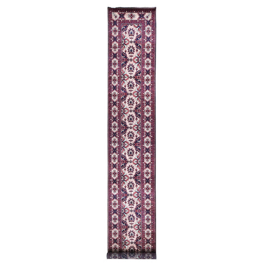 Tribal & Geometric Wool Hand Knotted Rug Pink Pink Sand 3.0X19.0 -O080237