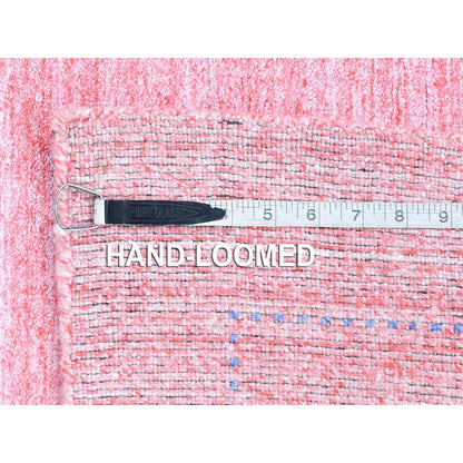 Modern and Contemporary Wool & Art Silk Hand Loomed Rug Pink No Border 2.6X17.10 -O080238