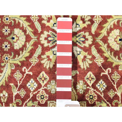 Fine Oriental New Zealand Wool Hand Knotted Rug Red Ivory 2.6X17.10 -O080248