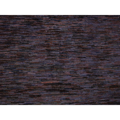 Overdyed & Vintage Wool Hand Knotted Rug Purple No Border 3.6X4.9 -O080296