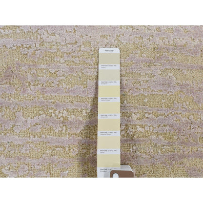 Modern and Contemporary Wool & Pure Silk Hand Knotted Rug Green No Border 2.0X3.0 -O080315