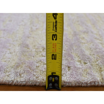 Modern and Contemporary Wool & Pure Silk Hand Knotted Rug Green No Border 2.0X3.0 -O080315