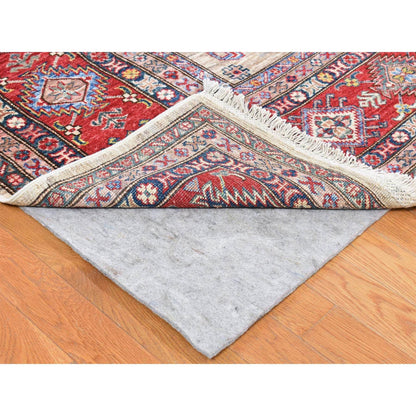 Kazak Wool Hand Knotted Rug Beige Red 8.4X10.2 -O080323