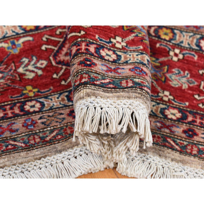 Kazak Wool Hand Knotted Rug Beige Red 8.4X10.2 -O080323