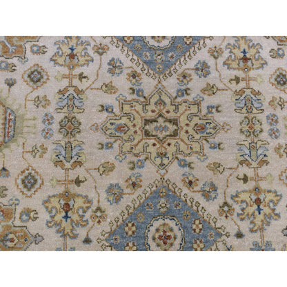 Heriz Wool Hand Knotted Rug Ivory Gray 5.1X5.1 -O080324