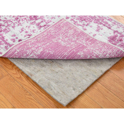 Modern and Contemporary Wool Hand Loomed Rug Pink No Border 2.0X3.0 -O080332
