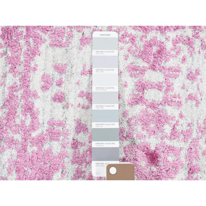 Modern and Contemporary Wool Hand Loomed Rug Pink No Border 2.0X3.0 -O080332