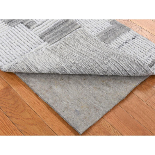 Modern and Contemporary Wool Hand Loomed Rug Grey No Border 2.0X3.0 -O080333