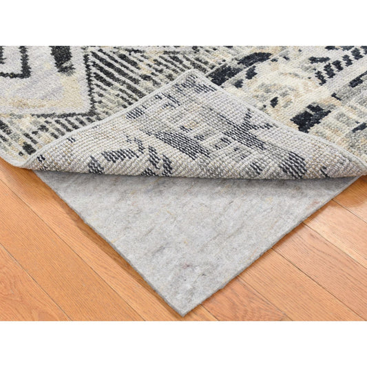 Modern and Contemporary Wool Hand Knotted Rug Grey No Border 3.0X3.1 -O080335