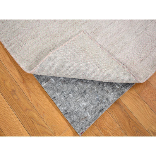 Modern and Contemporary Wool & Silk Hand Knotted Rug Grey No Border 2.6X11.3 -O080338