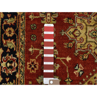 Heriz Wool Hand Knotted Rug Red Black 3.0X3.1 -O080348