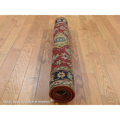 Heriz Wool Hand Knotted Rug Red Black 3.0X3.1 -O080348