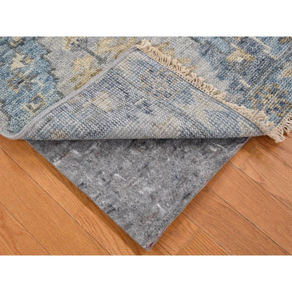 Oushak And Peshawar Wool Hand Knotted Rug Grey No Border 3.0X3.0 -O080349