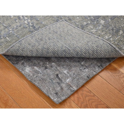 Modern and Contemporary Wool & Silk Hand Knotted Rug Grey No Border 2.1X3.1 -O080350