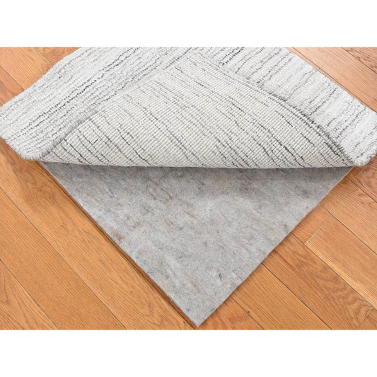 Modern and Contemporary Wool Hand Loomed Rug Ivory No Border 2.0X2.0 -O080359