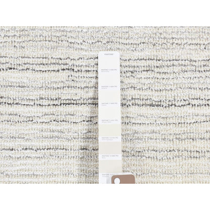 Modern and Contemporary Wool Hand Loomed Rug Ivory No Border 2.0X2.0 -O080359