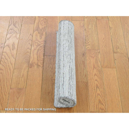 Modern and Contemporary Wool Hand Loomed Rug Ivory No Border 2.0X2.0 -O080359