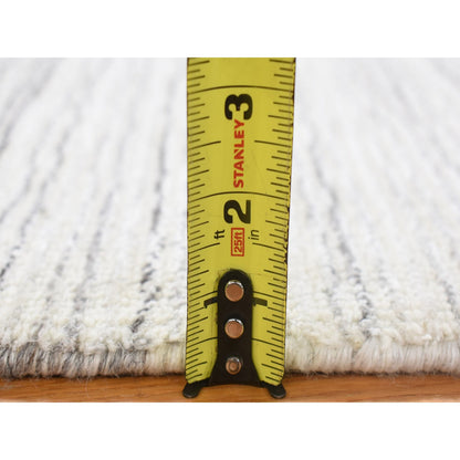 Modern and Contemporary Wool Hand Loomed Rug Ivory No Border 2.0X2.0 -O080359