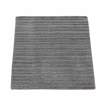 Modern and Contemporary Wool Hand Loomed Rug Grey No Border 2.0X2.0 -O080362
