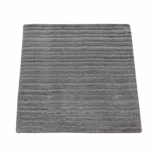 Modern and Contemporary Wool Hand Loomed Rug Grey No Border 2.0X2.0 -O080362