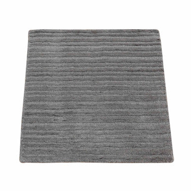 Modern and Contemporary Wool Hand Loomed Rug Grey No Border 2.0X2.0 -O080362