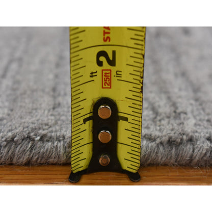 Modern and Contemporary Wool Hand Loomed Rug Grey No Border 2.0X2.0 -O080362