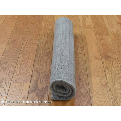 Modern and Contemporary Wool Hand Loomed Rug Grey No Border 2.0X2.1 -O080365