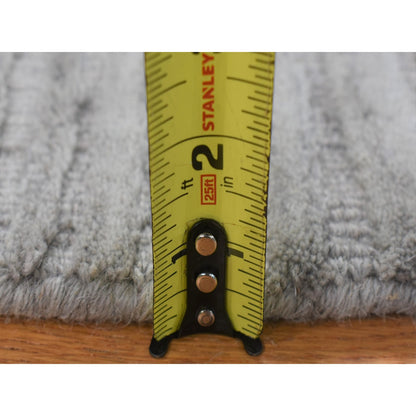Modern and Contemporary Wool Hand Loomed Rug Grey No Border 2.0X2.1 -O080365